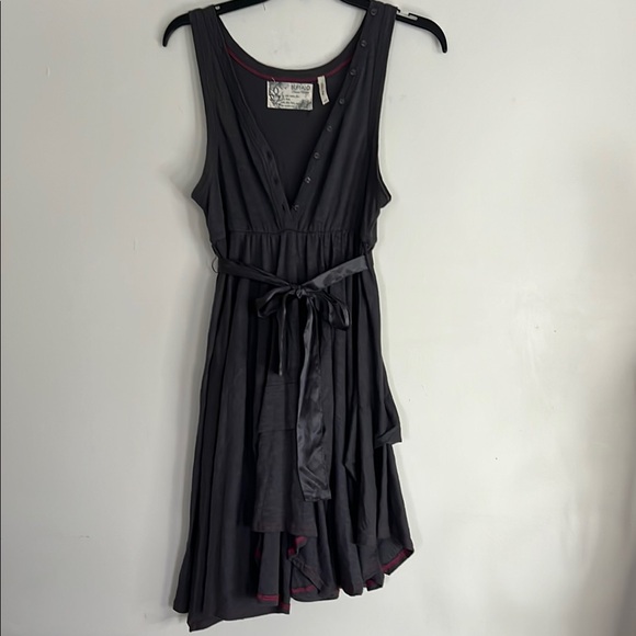 Buffalo David Bitton Gray Asymmetrical Wrap Sundress - Picture 12 of 15